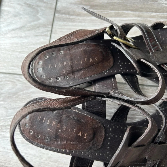 Hispanitas Snakeskin Patent Smooth Mixed Leather Strappy Sandal Made in Spain - Picture 10 of 14